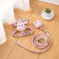 Cat Harness and Leash Set for Small Pet Vest, X-style Small Pet Harness for Outdoor Walking, Adjustable Kitten and Small Medium Cats Accessory