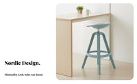 rotating High Stool with Molded Seat Modern Design Counter Chair Easy to Clean Stable Base for Adults, Cafe, Bistro, Dining Room