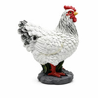 Chicken Figurine Detailed Cock Figurine Compact for Garden, Patio, Gardeners