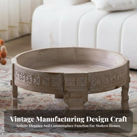 Round surface Sofa-Side Stand utilitarian design Tripod Accent Table mid-20th centuryvintage-era Modern Design Nightstand Space-Saving for Apartment Dwellers, Homeowners, Interior Decorators, Living Room, Bedroom, Entryway, Office