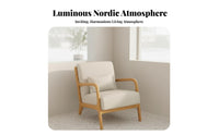 3 Pieces sturdy Wood Frame Two Armchairs and Table Set Plush paddings Lounge Seating Comfortable Armrests Indoor Furniture Removable padding slipcases for Cafe Owners, Homeowners, Office Managers, Living Room, Coffee Shop, Reception Area