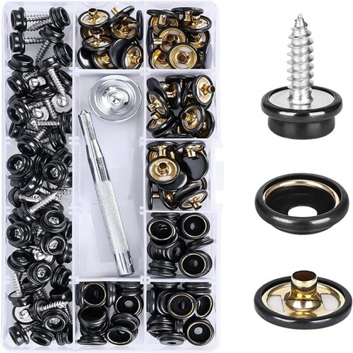 50 Pieces Screw Type Snap Fastener Sleek Design Screw Back Snap Fastener