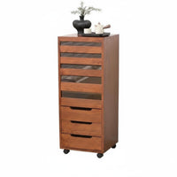 Multi-drawer Wooden Cabinet Storage Organizer Apothecary Chest Mobile Solid Wood Construction Space Saving Suitable for Hobbyists Homeowners Living Room Bedroom