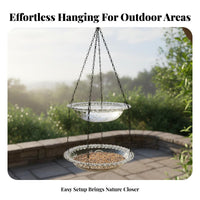 Hanging Avian Feeder Easy to Hang Hanging Avian Bath Garden Accessory Long-Lasting Rust-Resistant Chain for Nature Lovers