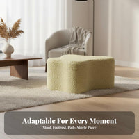CumulusShaped Pouf Minimalist Design Low Stool Soft Texture for Playroom, Parents
