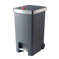Step Pedal Container Hands-No-Touch Pedal Trash Can Fitted Lid for Kitchen