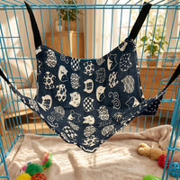 Cat Hammock Cage Hammock, Cat Swing Hanging Cat Bed, Fleece Indoor Resting Place with Adjustable Straps, Warm Pet Cage Accessories for Home