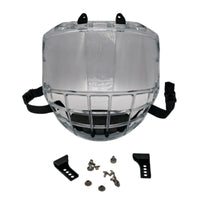 Transparent Face Visor with Grille Curved Helmet Face Guard for Sports Training
