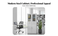 robustDuty Lockable Steel Cupboard High Load Capacity Low 2-Door document Cabinet Stable frame Office Furniture Large Space for educators, Students, Adults, Workspace, Study Room, School, Gym