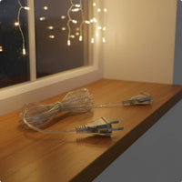 LED Light Extension Wire Extendable 2-Prong Power Cord Flexible
