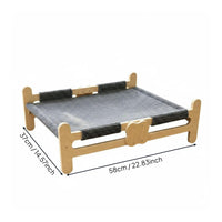 Cat and Dog Hammock Bed Sturdy Cat Hammock Bed Breathable Wooden Pet Cot for Small Dogs
