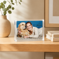 Magnet Photo Frame, Clear, 10mm Thick, Desktop, Freestanding, Photo Frame, Wedding, Family Photo, Gift