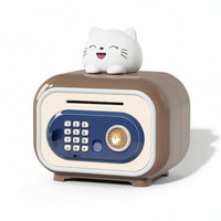 Automatic Toy Safe with Biometric Scanner Scanner Interactive Kids Safe with Key Secure Piggy Bank with Biometric Scanner Sensor Compact for Toddlers
