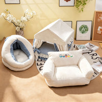 Cross-Border Fully Washable Pet Tent Striped Cat and Dog House for Small Dogs