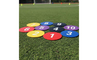 10 Pieces Numbered Flat Markers Flexible Numbered Training Discs Non-Slip Flat Point Markers for Coaches, Athletes