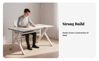 Home Office Computer Desk Spacious Desktop Large Work Surface Ergonomic Table Sturdy Steel Frame Suitable for Students Users Bedroom Workspace