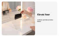 Tiered Cosmetic Stand Space-Saving Tiered Shelf Easy Assembly for Dressing Table