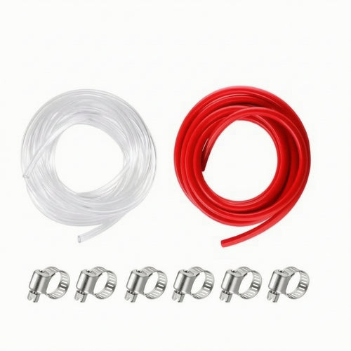 Beer Tubing Kit with Clamps Clear Beer Hose Kit with Clamps Transparent
