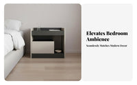 Sculptural Bedside Table Minimalist Design Nightstand Floor-Standing for Office