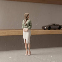 Fashion Model Figurine High-Heeled Resin Figure Detailed