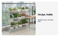 Indoor & Outdoor Use Multi-Level Plant Stand Modern Simple Design Multi-Tier Shelving Single-Level Freestanding Flower Rack Strong Load-Bearing for Gardeners, Home Decorators, Balcony, Garden, Living Room, Bedroom