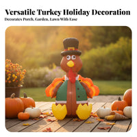 Oversized Inflatable Turkey with Top Hat | Festive Holiday Display, for Thanksgiving