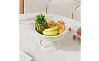 Metal Mesh Fruit Bowl Tabletop Fruit Basket with Pedestal Ventilated Container Modern for Kitchen Counter, Dining Table