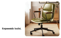 Castered rotating Chair Ergonomic Design Upholstered Rolling Chair Adjustable Height Easy Assembly for Students, Adults, Bedroom