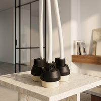 Kitchen Lights for Living Room and Home Lighting, Ceramic GU10 Lamp Holder with 250°C Heat Resistance, Bulb Holder with 15cm Wire, Ceramic Base