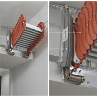 Wall-Mounted Folding Loft Ladder Space-Saving Retractable Attic Stair Telescopic Attic Ladder for Homeowners