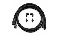 6AN Gearbox Cooler Line Kit Braided Gearbox Cooler Line with Fittings Flexible Black Anodized for Mechanics, Car Builders, Engine Bay