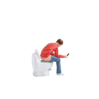 1/64 Miniature Man on Toilet 1:64 Scale Scene Prop Figurine Tiny Model Figures for Tabletop Display