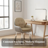 Armless Rolling Chair Adjustable Height Task Seat Comfortable for Long Sitting