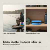 Portable Folding Stool, Telescopic Outdoor Camp Seat, Lightweight Retractable Bench for Fishing, Garden, Market