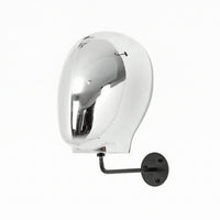Wall-Mounted Mannequin Head Holder Reflective Wall Mounted Hairpiece Stand Metal