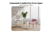 Thickened Construction Molded Stackable Chair Modern Minimalist Design Molded Shell Chair Integrated Armrests Plastic Armchair Ergonomic Backrest for Homeowners, Restaurant Owners, Event Planners, Dining Room, Kitchen, Home Office, Balcony