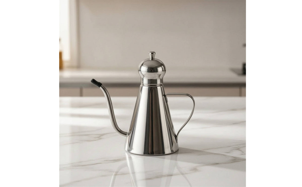 Oil Pot Stainless Steel Oil Pot with Lid Dripping  Cruet for Dining Table
