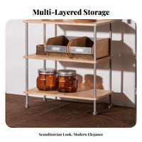 Multi-Level Shelving Unit Stylish Design Multi-Level Display Rack Space-Saving
