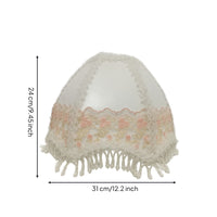 Floral Lace Lampshade Romantic Lampshade with Beaded Tassels Translucent