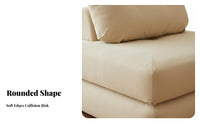 Corduroy Upholstery Tofu Block Sofa machine-washable Cover configurable Couch Minimalist aesthetic Living Room Seating Configurable Layout for Design aficionados, Apartment Dwellers, Movie evenings, Lounge Area, perusing niche, Playroom