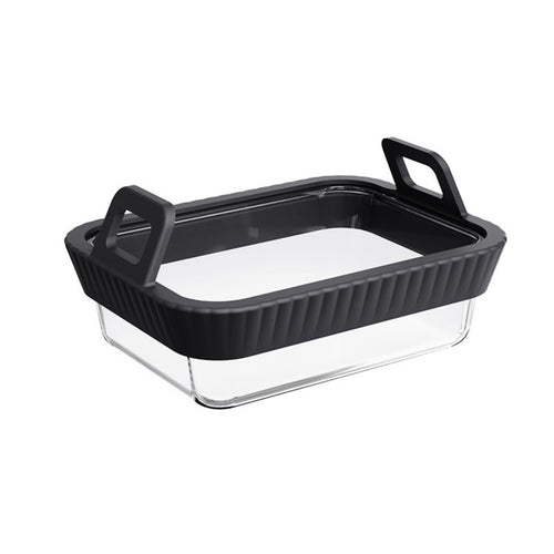 Glass Baking Dish with Handles Slim Cookware Heat-Resistant for Students