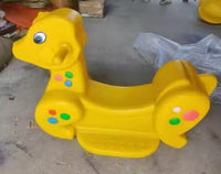 幼儿园动物头像跷跷板塑料座椅儿童户外小区公园玩具游乐设备配件