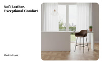 Upholstered Metal Frame Stool Retro Design Bar Chair manufacturing-inspired aesthetic Protective Floor Glides for Bistro