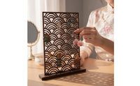 Chinese Design Wooden Earring Display Stand Decorative Desktop Earring Rack Elegant Design Hollow-out Jewelry Organizer Long-Lasting Wood Construction for Dresser, Vanity, Bedroom