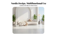 technical Fabric Curved Sofa Nordic aesthetic Couch Minimalist Lounge Seating cumulusLike Shape for Apartment Dwellers, Interior Designers, Living Room, Reception Area, cosmetic studio, Office