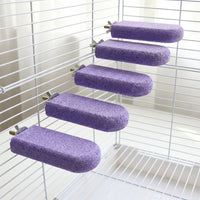 Parrot Perch Volcanic Stone Bird Grinding Stone, Flat Rectangle Bird Cage Perch for Beak and Paw Grinding