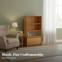 Tall Sliding Door Storage Shelf Allergen-Resistantresistant Storage Furniture Space-Saving Design Adjustable Shelves