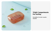 4-Compartment Case Portable 4-Compartment Round Pillbox Food-Grade