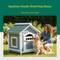 Waterproof insulated wood dog house