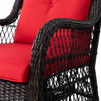 Garden Furniture Set U-Shaped Garden Sofa Modern Design Outdoor Furniture PE Rattan Hand-Woven Iron Frame